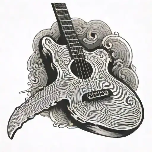 Guitar With Finger Print