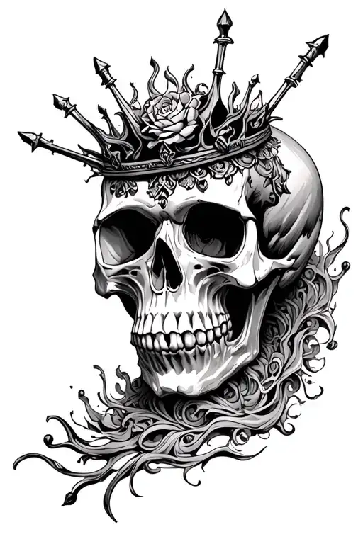 Skull With Cr Mordisco Corona