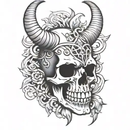 Skull With Horns