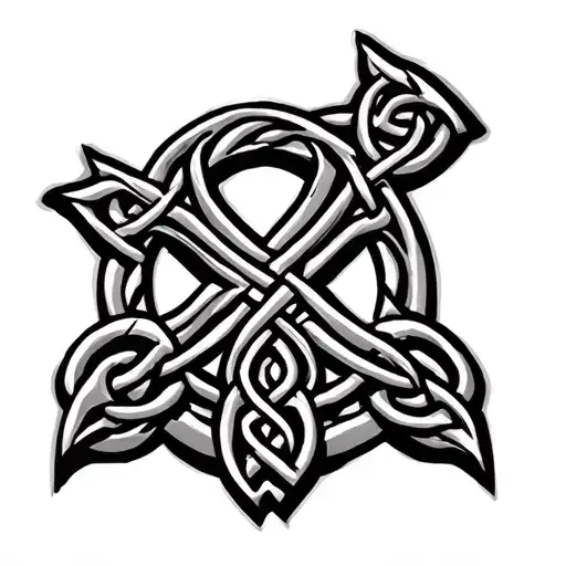 Celtic Cross And Celtic Knots Weaving