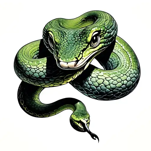 Green Tree Python Wrapped