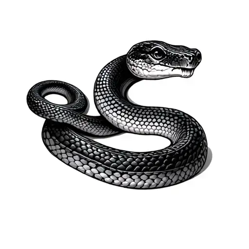 A Snake That Changes Styles Along The Length Of The Body