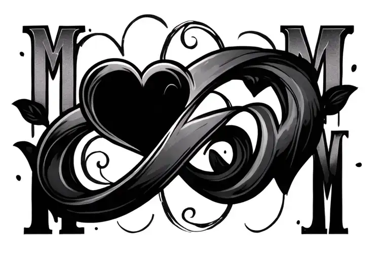 Infinity Sign With Hearts And The Word Msbm