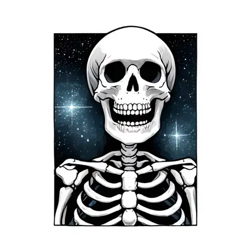 Skeleton Stargazing Alone
