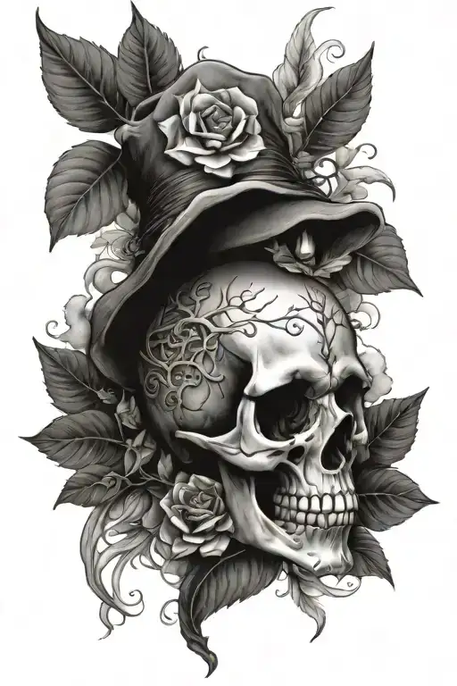 Skull And Nature