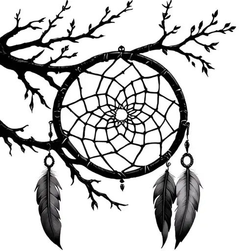 Dream Catcher Yggdrasil Tree Branch