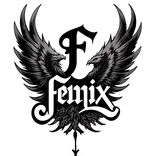 Lettering E Fenix