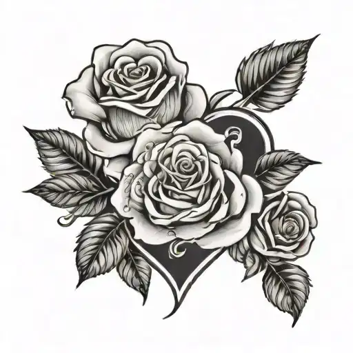 Name Paulina With Heart And Rose