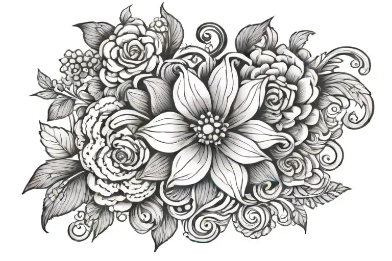 Floral Arm Ring Intertwined