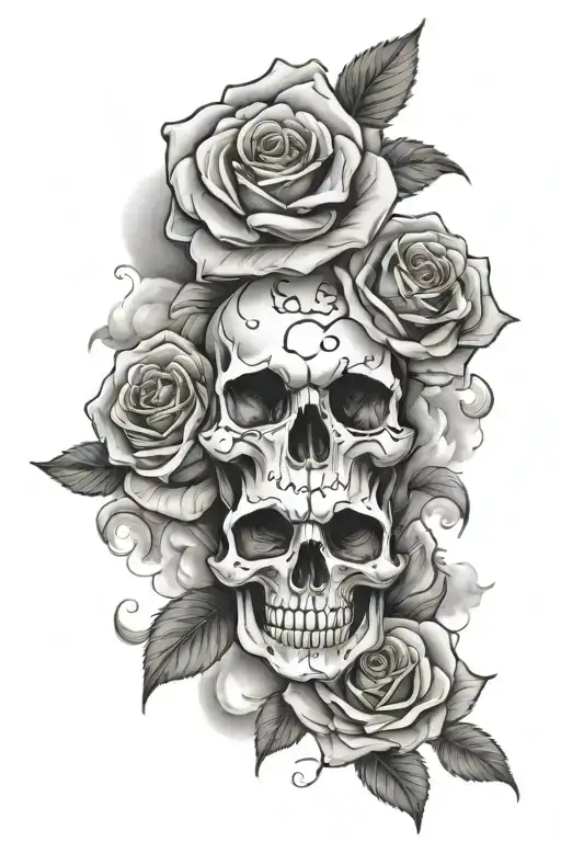 Clouds Skull Roses