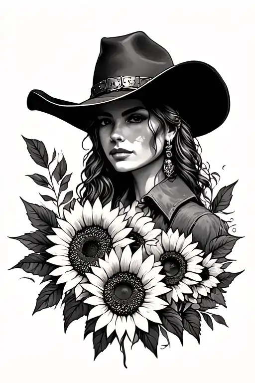Western And Sunflowers