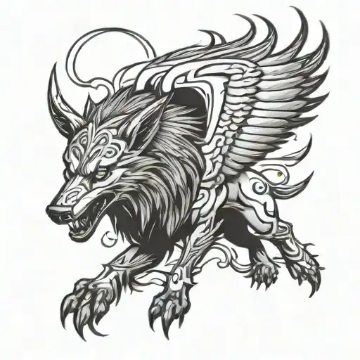 Norse Mythology Ravens Fenrir