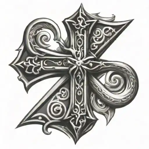 Cross And Fish Hook