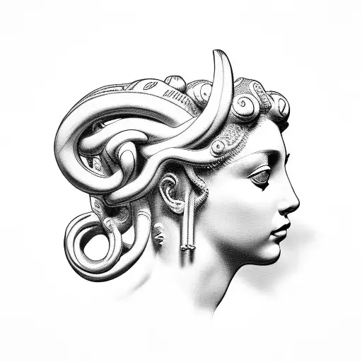 Female Greek Sculpture Medusa