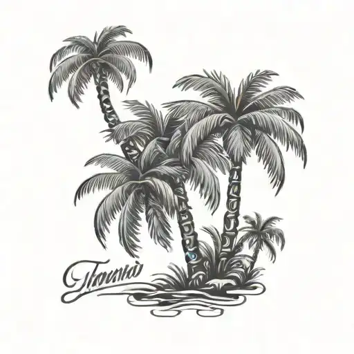 Palm Tree Typography Machine