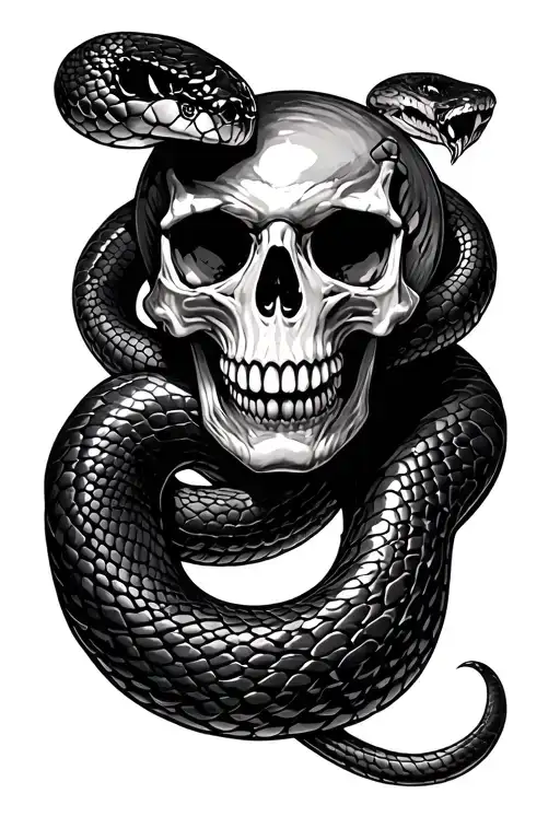 Snake And Skull