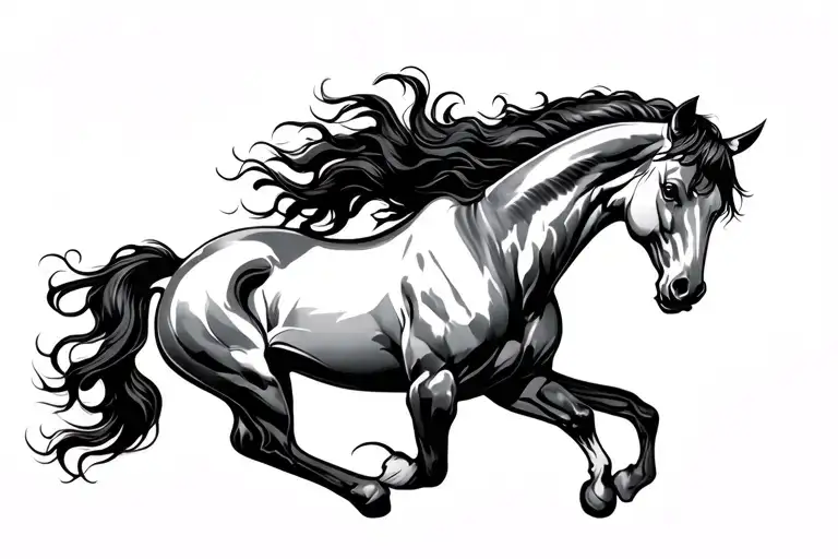 Mustang In A Powerful Pose