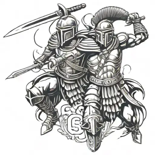 Spartans Fight With Polish Hussar Sword