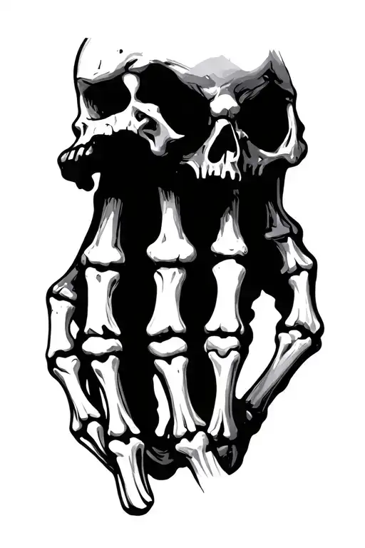 Skeleton Fingers On Pinkie And Ring Finger