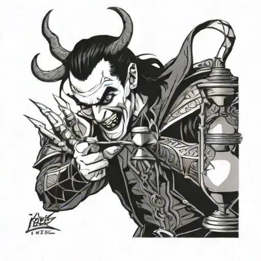 Loki Marvel Laughing With Breaking Hourglass