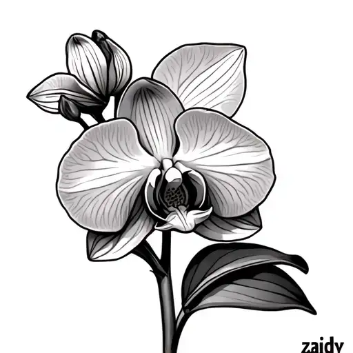 An Orchid With The Stem Spelling Out Zaidy