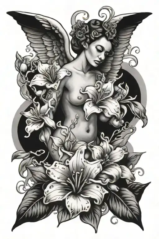 Adenium Obesum Flowers And A Full Body Angel