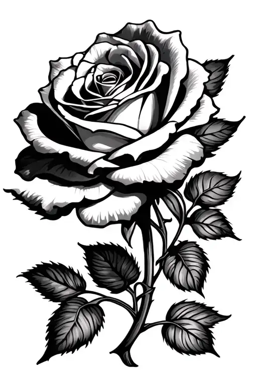 Train Track Intertwined Rose