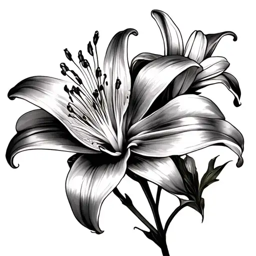 Spider Lily Flower And Sakura Flowers