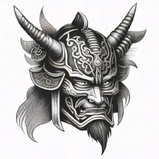 Samurai Mask Surrounded