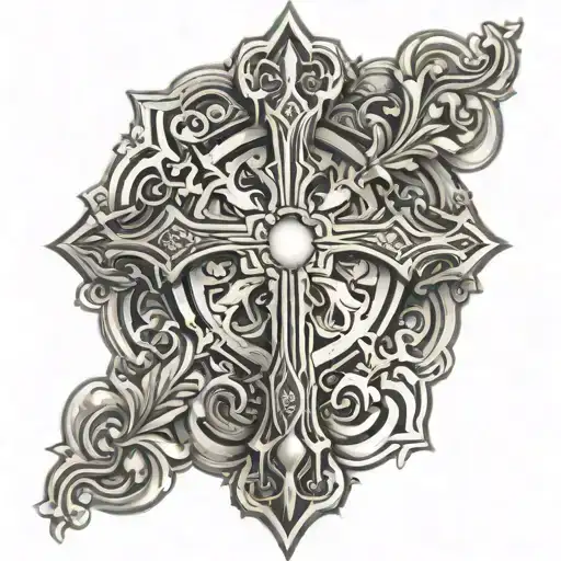 Christian Cross Surrounded