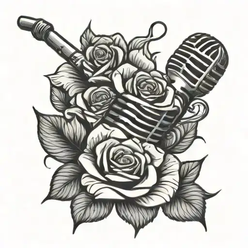 Microphone And Rose