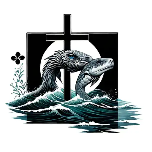 Cross And Ocean Animals