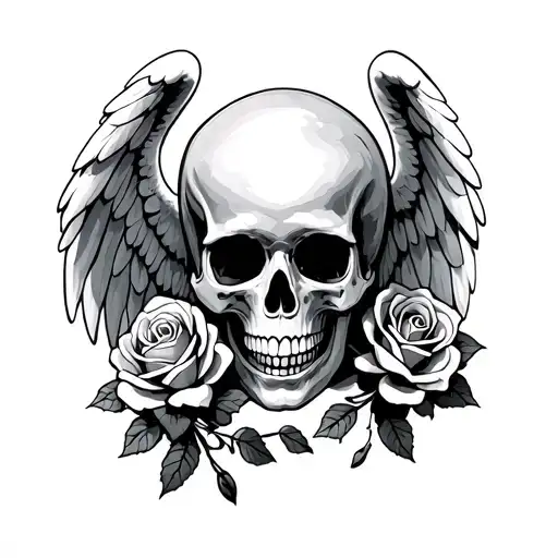 Skull N Roses Angel