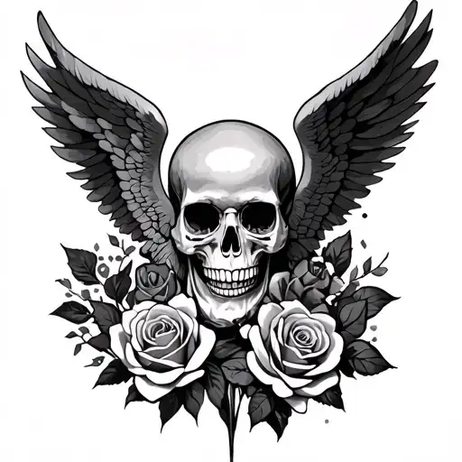 Skull N Roses Angel