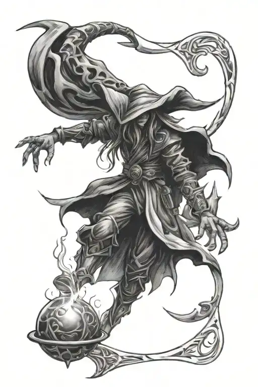 Dark Magician Casting Spells