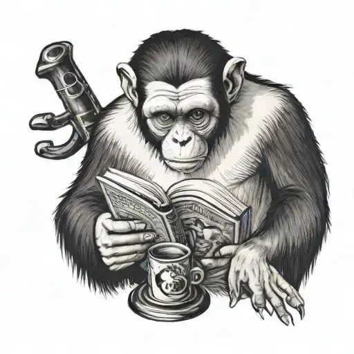 Panamanian White Faced Capuchin Monkey Reading