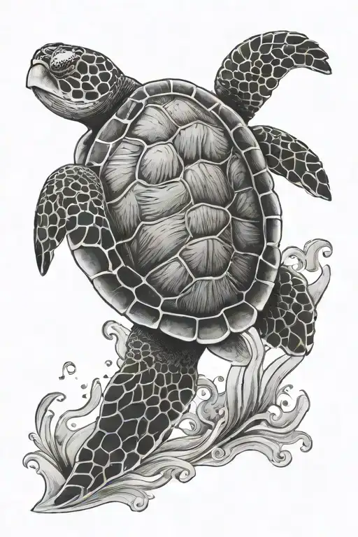 Sea Turtle Swimming Gracefully