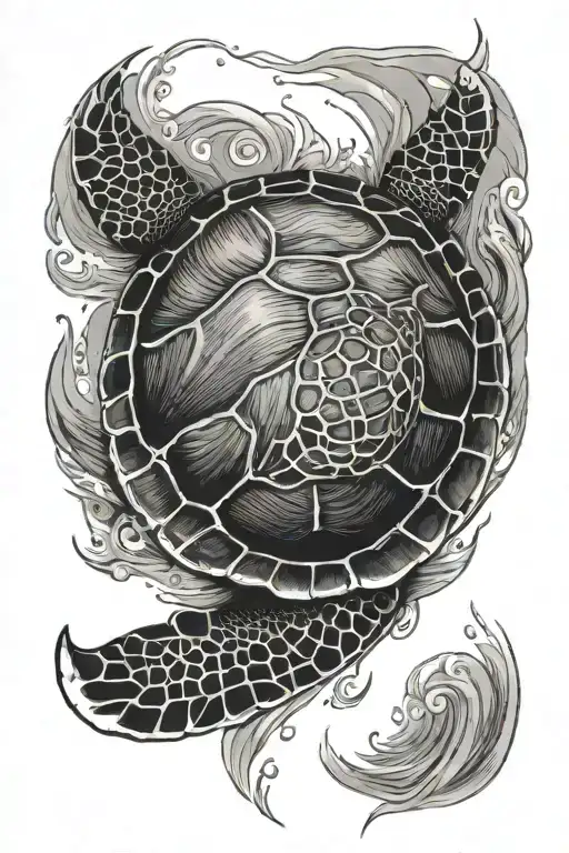 Sea Turtle Swimming Gracefully