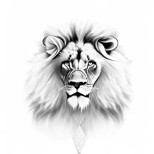 A Fierce Lion Wearing A Police Hat And Holding A Gun