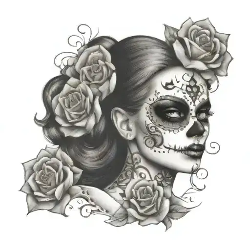 Sugar Skull Pin Up Girl