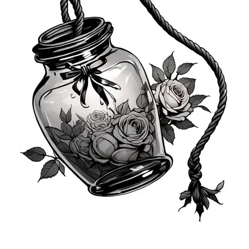 Shibari Disney Belle Hanging In Rose Jar