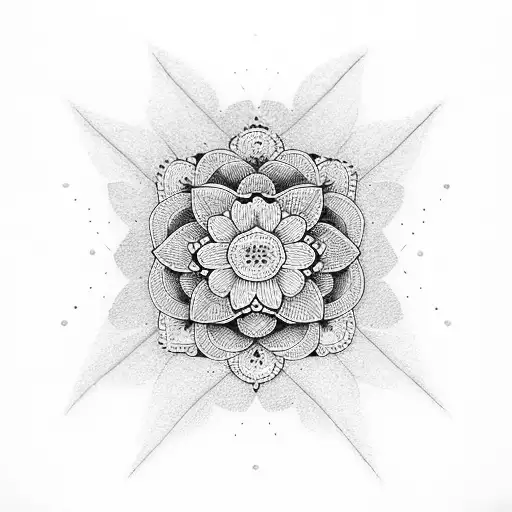 Floral Geometric Dotwork