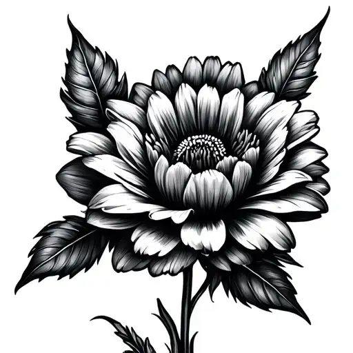 Fine Line September Birth Flower