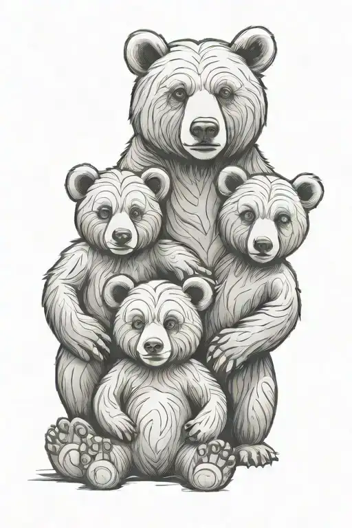 3 Bear Family Mother Father Kid Name Martha