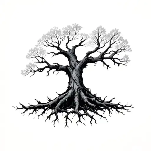 Dead Tree With Roots