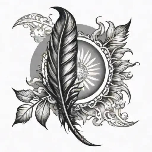 Feather And Sun Rising