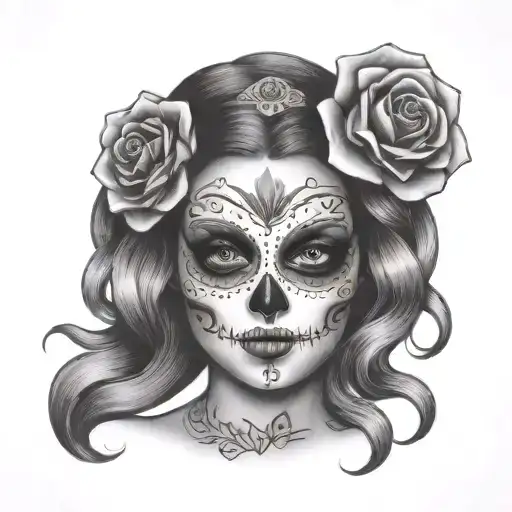 Sugar Skull Pin Up Girl