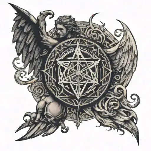 Angel And Demon And Sigil Sign