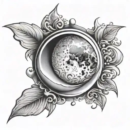 Moon Inside A Drop Of Water