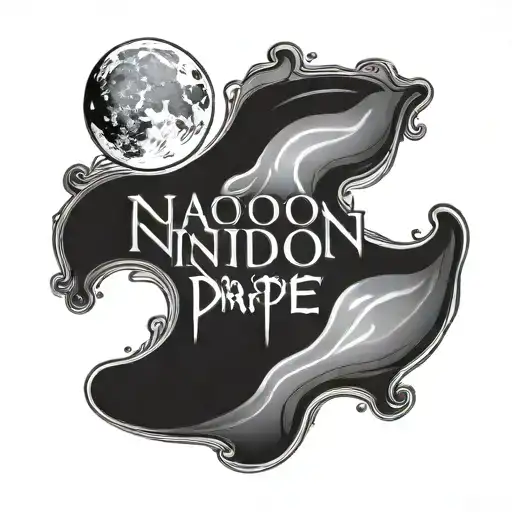 Moon Inside A Drop Of Water Written Indu Inside Representing The Client's